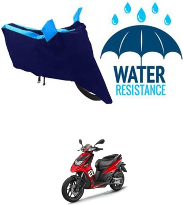 RONISH Waterproof Two Wheeler Cover for Aprilia(SR 150, Black, Blue)