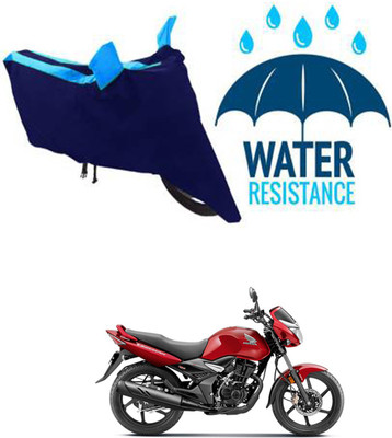 RONISH Waterproof Two Wheeler Cover for Honda(Shine, Black, Blue)