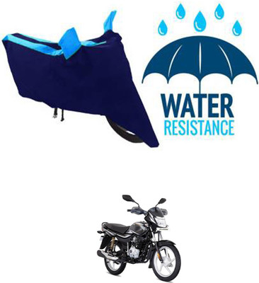 RONISH Waterproof Two Wheeler Cover for Bajaj(Platina 100 DTS-i, Black, Blue)