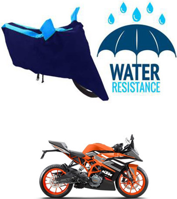 RONISH Waterproof Two Wheeler Cover for KTM(RC 200, Black, Blue)