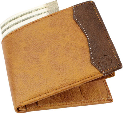 irowind Men & Women Casual, Formal, Travel, Trendy, Evening/Party Tan Artificial Leather Wallet(9 Card Slots)