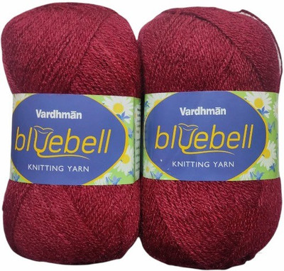 RCB Vardhman Bluebell mehroon 500 GM (1 Ball, 100 GM Each) Wool Ball Hand Knitting Wool/Art Craft Soft Fingering Crochet Hook Yarn, Needle Acrylic Knitting Yarn Thread Dyed Shade No-30 RCB Vardhman Bluebell mehroon 500 GM (1 Ball, 100 GM Each) Wool Ball Hand Knitting Wool/Art Craft Soft Fingering Crochet Hook Yarn, Needle Acrylic Knitting Yarn Thread Dyed Shade No-30