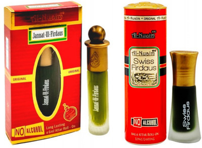 Al Nuaim Jannatul Firdaus 6ml & Swiss Firdaus 6ml Floral Attar(Jannat ul Firdaus)