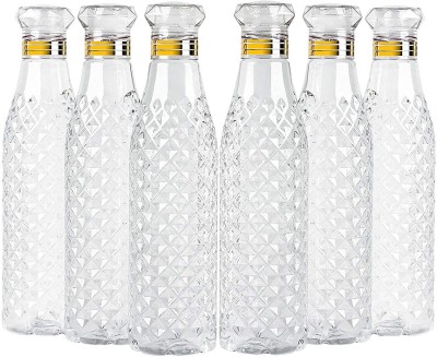 deadly water bottles 1 litre set of 6, bottles for fridge,Transparent, 1000ml 1000 ml Bottle(Pack of 6, Multicolor, Plastic)
