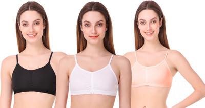 Willyard Women Sports Non Padded Bra(Black, White, Beige)