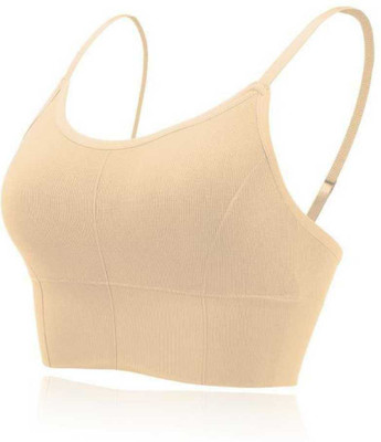 Aj Creation Women Bralette Lightly Padded Bra(Beige)