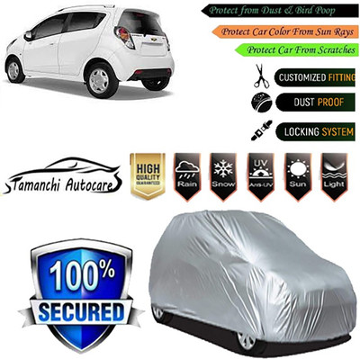 Tamanchi Autocare Car Cover For Chevrolet Beat(Silver)
