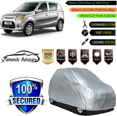 Tamanchi Autocare Car Cover For Maruti Suzuki Alto 800(Silver)