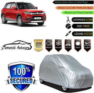 Tamanchi Autocare Car Cover For Maruti Suzuki Vitara Brezza(Silver)