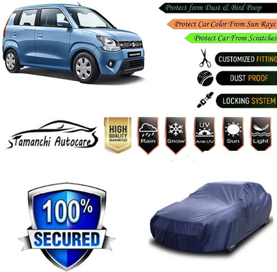 Tamanchi Autocare Car Cover For Maruti Suzuki Wagon R VXI(Blue)