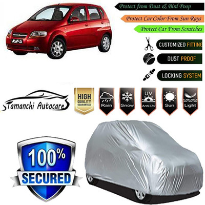 Tamanchi Autocare Car Cover For Chevrolet Aveo Uva(Silver)