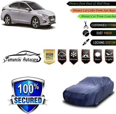 Tamanchi Autocare Car Cover For Hyundai Fluidic Verna(Blue)