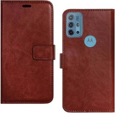 Loopee Flip Cover for Motorola G10 Power,Moto G30(Brown, Grip Case, Pack of: 1)