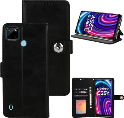 BOZTI Back Cover for Realme C25y, Realme C21, Realme C21y(Black, Dual Protection, Pack of: 1)