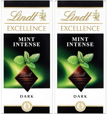 LINDT Excellence Mint Intense Dark Chocolate, 2 x 100 g Bars(2 x 100 g)