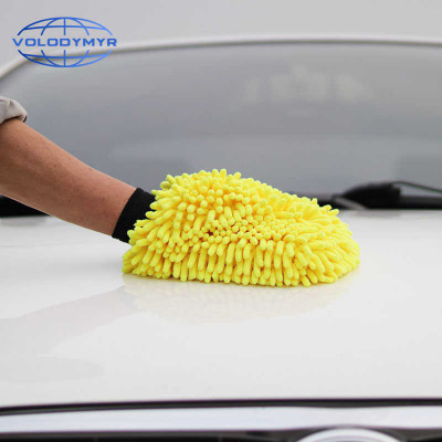 SHA Microfiber Vehicle Washing  Washing Mitt Hand Glove(Pack Of 1, 605 GSM)