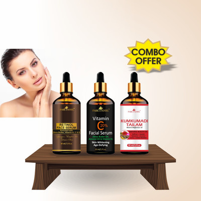 PARK DANIEL Premium Retinol Face Serum, Vitamin C Facial Serum(3 Items in the set)