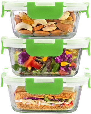 Cutting EDGE Glass Utility Container  - 320(Pack of 3, Green)
