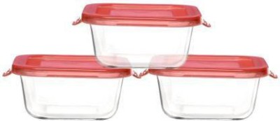 Flipkart SmartBuy Glass Utility Container  - 800 ml(Pack of 3, Red)