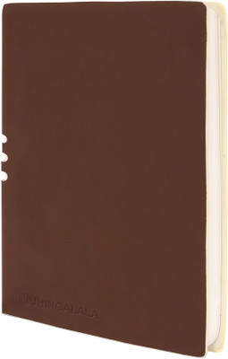 Jhingalala PU Leather Finish Hard Bound Executive Notebook Diary with Pen, Monthly Planner, Calendar 2022 Regular Notebook Ruled 160 Pages(Brown)