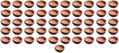 DKCRAFT Earthenware (Pack of 51) Table Diya Set(Height: 1.5 inch)