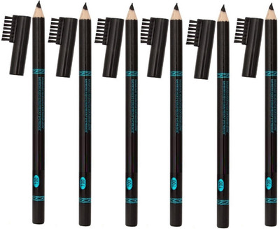 ADJD new Smudge-proof eyebrow pencil for perfectly defined brows set OF 6(BLACK)