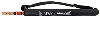 Shiv'z Muzic Flute, C Natural Premium Fipple / Straight Bansuri, 18 Inch (FREE Written Manual & Bag) Bamboo Flute(46.99 cm)