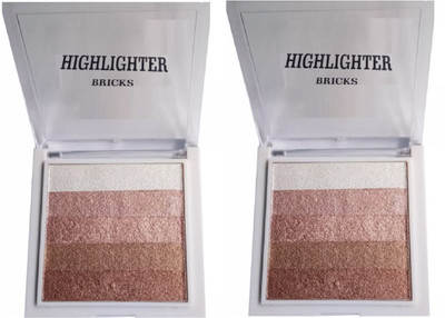 ADJD Perfec 5 Colors Brick highlighter 03 Pack Of 2 Highlighter(Multi Color)