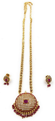 PBM CREATIONS Copper Gold-plated Multicolor, Gold Jewellery Set(Pack of 1)