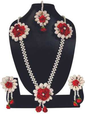 style revolver Fabric Red Jewellery Set(Pack of 1)