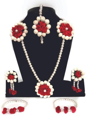 style revolver Fabric Red Jewellery Set(Pack of 1)