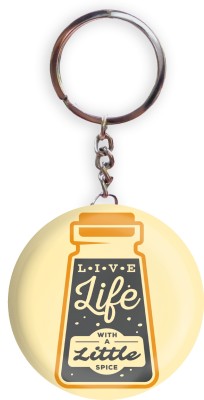 HOLA Yellow Color Live Life With Little Spice Bottle Opener (5.8 cm) Key Chain