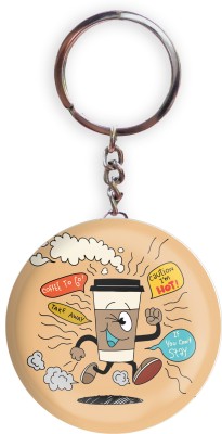 HOLA Brown Color Coffee To Go Bottle Opener (5.8 cm) Key Chain