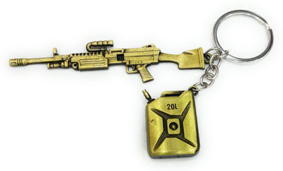 swagtreg PUBG M249 Gold Metallic Key Chain