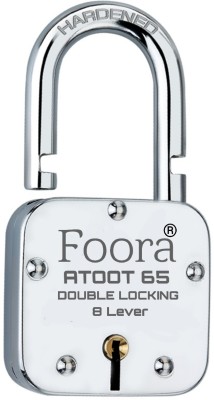 Foora 5 Keys Lock ATOOT 65mm, Hardened Shackle, Double Locking Padlock(Silver)