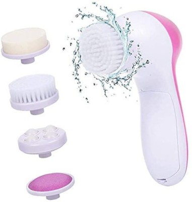 Aryshaa blood circulation massager blood circulation massager Multifunction Beauty Care Brush Deep Clean 5 in 1 Portable Facial Cleaner Relief Face Massager/Blackhead Remover Facial Cleanser // facial massager Massager(Pink, White)