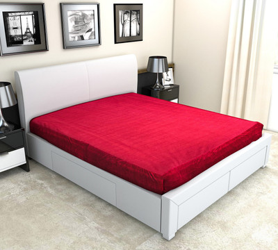 Nendle Fitted Queen Size Breathable, Stretchable, Waterproof Mattress Cover(Maroon)