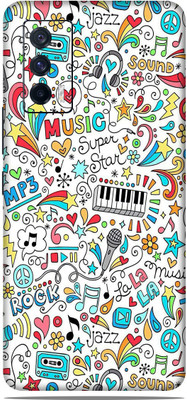 OggyBaba vivo iqoo 7 Mobile Skin(Music Grafitti Skin Matte Finish)