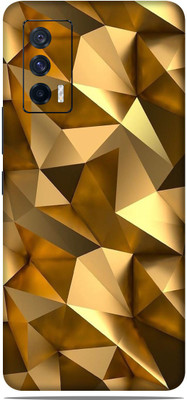 OggyBaba vivo iqoo 7 Mobile Skin(Golden Polygon Skin Matte Finish)