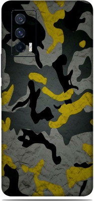 OggyBaba vivo iqoo 7 Mobile Skin(Military Yellow Camouflage Skin Matte Finish)