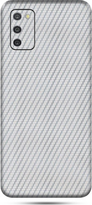 OggyBaba samsung galaxy a03s Mobile Skin(Silver Carbon Fibre Skin Matte Finish)