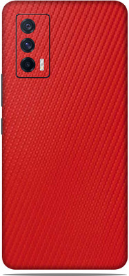 OggyBaba vivo iqoo 7 Mobile Skin(Charming Red Fibre Skin Matte Finish)