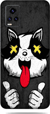 BugguSkin Vivo V20 Mobile Skin(Ultra Super Crazy Cat Skin With High Matte Finish.)