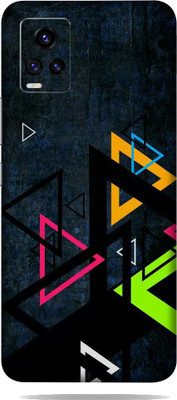 BUGGU Vivo V20, vivo v20 Mobile Skin(Ultra Super Multicolor Triangles Skin With High Matte Finish., Mobile Skin (Back+Side+Camera))