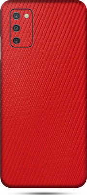 OggyBaba samsung galaxy a03s Mobile Skin(Charming Red Carbon Fibre Skin Matte Finish)
