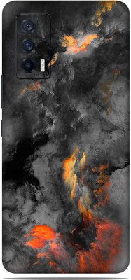 OggyBaba vivo iqoo 7 Mobile Skin(Black Clouds Skin Matte Finish)