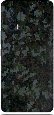 OggyBaba vivo iqoo 7 Mobile Skin(Digital Army Camouflage Skin Matte Finish)