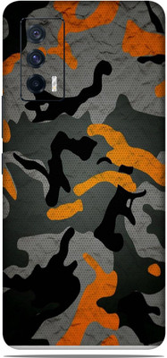 OggyBaba vivo iqoo 7 Mobile Skin(Military Orange Camouflage Skin Matte Finish)