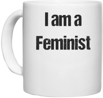 UDNAG White Ceramic Coffee / Tea 'Feminist | I am a feminist' Perfect for Gifting [330ml] Ceramic Coffee Mug(330 ml)