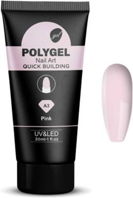 LikeUp Pink Poly gels Quick Building Nail Art Tips Extended UV Builder Gel 30ml(Pink)